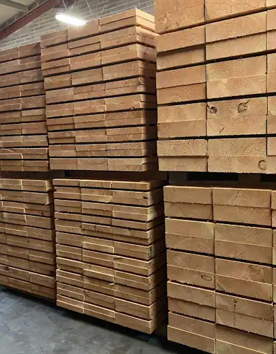 Co2timber Bespoke service stack of timber